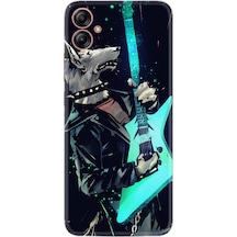 Samsung Uyumlu Galaxy A04E Kılıf Silikon Desen Özel Seri Dog Guitar 1789