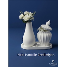 13cm Çiçek Vazosu & Sivri Kapaklı Saklama Kabı Dekoratif Seti 36222998