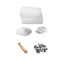 Mum Yapım Seti,1Kg Kokulu Mum Parafini,Fitil,Mum Çıtçıtı,Stearin