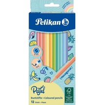 Pelikan Kuru Boya Kalemi Pastel Renkler 12 Li 701143 Çok Renkli