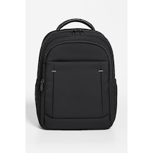 Laptop Sırt Çantası 15.6 İnç - Deri Detay, Su Geçirmez, Hafif, Çok Gözlü 8683255013968 Siyah