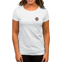 Fiat Logo Beyaz Kadın Tişört