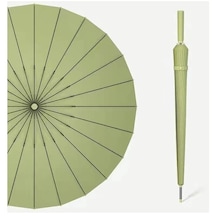 Hyt-24 Kemik Şemsiye Ekstra Büyük Kalınlaşmış Otomatik Düz Renk Kadın-yeşil