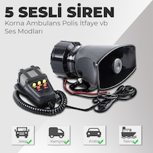 Her Araçla Uyumlu Megafonlu 3 Sesli Siren