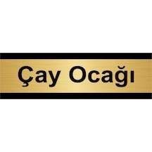 Çay Ocağı 5x20cm Altın Renk Metal Yönlendirme Levhası