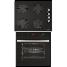 Alveus Kristal ALV MFA 627 - ALV GLS 640 Siyah Ankastre Set