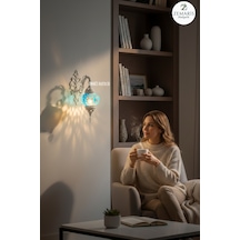 Beyaz Renk Aplik Mavi - 821590560 Mavi