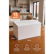 15 Adet Ev Taşıma Kolisi 52x35x28 Cm Bc Dalga Beyaz Koli + 15 Adet Kırılabilir Etiketi Dayanıklı Taşıma Kolisi