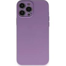 Newface Apple İphone 13 Pro Kılıf Nano İçi Kadife Silikon - Koyu Lila