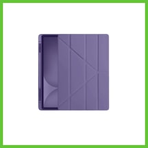 Bezos Apple iPad Uyumlu Pro 11 2024 Kılıf Kalemlikli Hugo Tablet Kılıfı - Mor Dmc