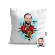 Kişiye Özel Patron Karikatür Saten Yastık - 2