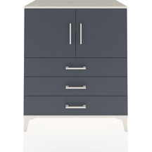 Hyperion Şifonyer 2 Raflı 3 Çekmeceli 2 Kapaklı 88x44x106 Aytaşı-antrasit Aytası