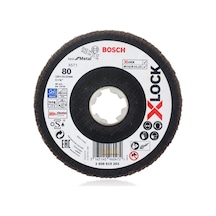 Bosch X-Lock 125 mm 80 Kum Best Serisi Bombeli Fiber Tabanlı Metal Flap Zımpara Diski -2608619203