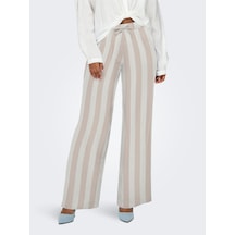 Only Onlcaro Mw Lınen Bl Pull-up Pant Cc Pnt Kadın Humus Pantolon - 15291807 Çok Renkli