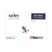 Boheme Karlim Dicle Serisi İkili Askılık Krom