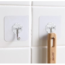 Kendinden Yapışkanlı Şeffaf Askı  5 Li Set