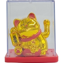 Maneki Neko El Sallayan Mini Şans Kedisi Gold Solar Güneş Enerjili 5x5cm Y7gld07