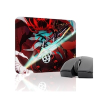 Gurren Lagann Kaymaz Dikişli Kauçuk Oyuncu Mousepad V2 - 22x18 Gaming Mouse Pad Fare Altlığı