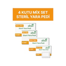 Steril Yara Pedi, 4 Kutu Kombo Paket,non-woven Yara Örtüsü, Steril Tekli Paketlerde 100 Adet