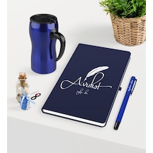 Kişiye Özel Avukat Temalı Lacivert Defter Kalem Ve Termos Mug Set (548586002)