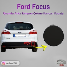 Ford Focus Uyumlu Arka Tampon Çekme Kancası Kapağı 2011-2018