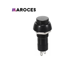 Ic-185 Buton 12Mm Kalıcılı 12Mm Anahtarlı Siyah