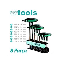 Weber Tools T Saplı Top Başlı Allen Seti 8 Parça Inç