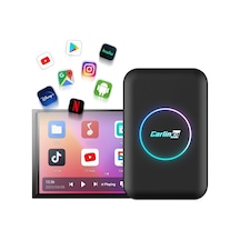 Lite Carplay Ai-box Kablosuz Adaptörü, Youtube-netflix İçin, Kablolu Carplay'i Kablosuz Apple Carplay'e Ve Kablosuz Android-auto'ya Dönüştürür, Fabrika Kablolu Carplay İçin Ve