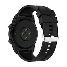 Forzacase Huawei Watch Buds İçin Tokalı Çizgi Desen Silikon Kordon Kayış - Fc369 Siyah