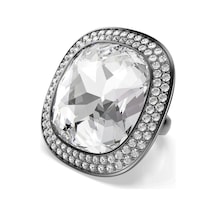 Swarovski 5760118 Yüzük Una:rıng Xl Cushıon Lıght Cry/bru 55-60 Metalik Ayarlanabilir