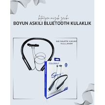 Polygold Pg-100 Boyun Askılı Kablosuz Kulaklık 200 Saat Bekleme Süresi, Stereo Ses, Mikrofonlu - Lisinya