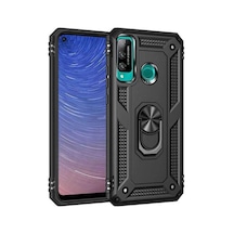 Huawei P40 Lite E Kılıf Sofya Yüzüklü Silikon Kapak