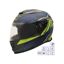 My Helmets Mks002-rgby Güneş Vizörlü Şeffaf Çene Açılır Motosiklet Kaskı Çok Renkli