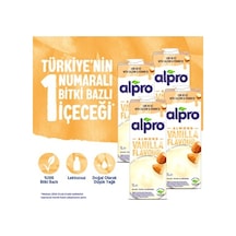 Vanilyalı Badem Sütü 4x1 L Vegan Laktozsuz Alternatif