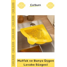 Özel Üretim Köşe Uyumlu Ergonomik Plastik Evye Organizer Atık Mutfak Banyo Üçgen Lavabo Süzgeci Çok Renkli