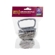 Deco Bella Çelik Ovma Teli Ovma Fırçası 2 x 20 G