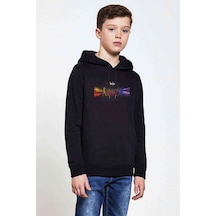 Tshirthane George Harrison Metal Rock Music Baskılı Unisex Çocuk Sweatshirt Siyah