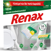 Renax Hepsi Bir Arada Bulaşık Makinesi Deterjanı 33 Tablet