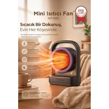 Torima HT100 Taşınabilir Sessiz Hızlı Isıtma 500w Kompakt Isıtıcı Mini Isıtıcı Fan