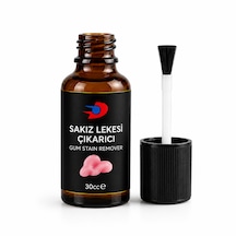 Sakız Sökücü Fırçalı Kapak 30 Ml Sakız Leke Çözücü Çıkartıcı Temizleyici Tekli