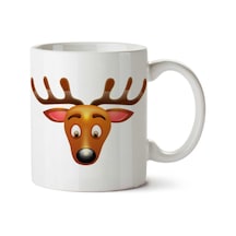 Reindeer-transparent İki Tarafı Baskılı Kupa Bardak Çok Renkli