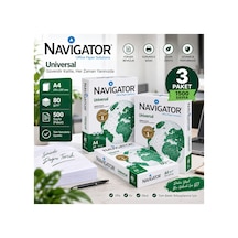 Navigator A4 Fotokopi Kağıdı 80 Gr 3 Paket 1500 Yaprak Yazıcı Ve Fotokopi Uyumlu
