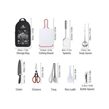 Novahub 9 Parçalık Paslanmaz Çelik Kamp Mutfak Seti - Taşınabilir Seyahat Ve Piknik Ekipmanları Çok Renkli Çok Renkli