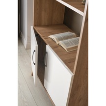 Kumsal Dolaplı 5 Raflı Kitaplık 80x30x195cm 001