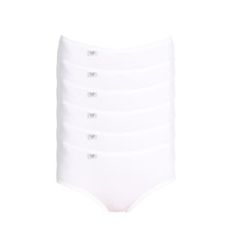 Tutku İç Giyim Kadın Likralı Bato Külot 6'lü Paket Beyaz