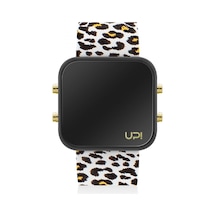 Upwatch Led Black Gold Leopard Unisex Kol Saati