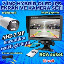 Tarımsal Araçlara 1 Adet Ahd 2mp Warm Ledli Kamera 7'' Qled Ips Monitör 12 V