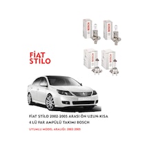 FİAT STİLO 2003 MODEL ÖN UZUN-KISA 4 LÜ FAR AMPÜLÜ TAKIMI BOSCH