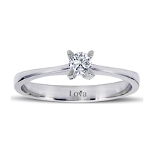 Lova H Renk 0,16 Karat Pırlanta Tektaş Yüzük - 1050064