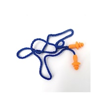 Turuncu. Gürültü Azaltma Ve İşitme Koruması İçin Kordonlu 20 Çift Yeniden Kullanılabilir Silikon Kulak Tıkacı Seti